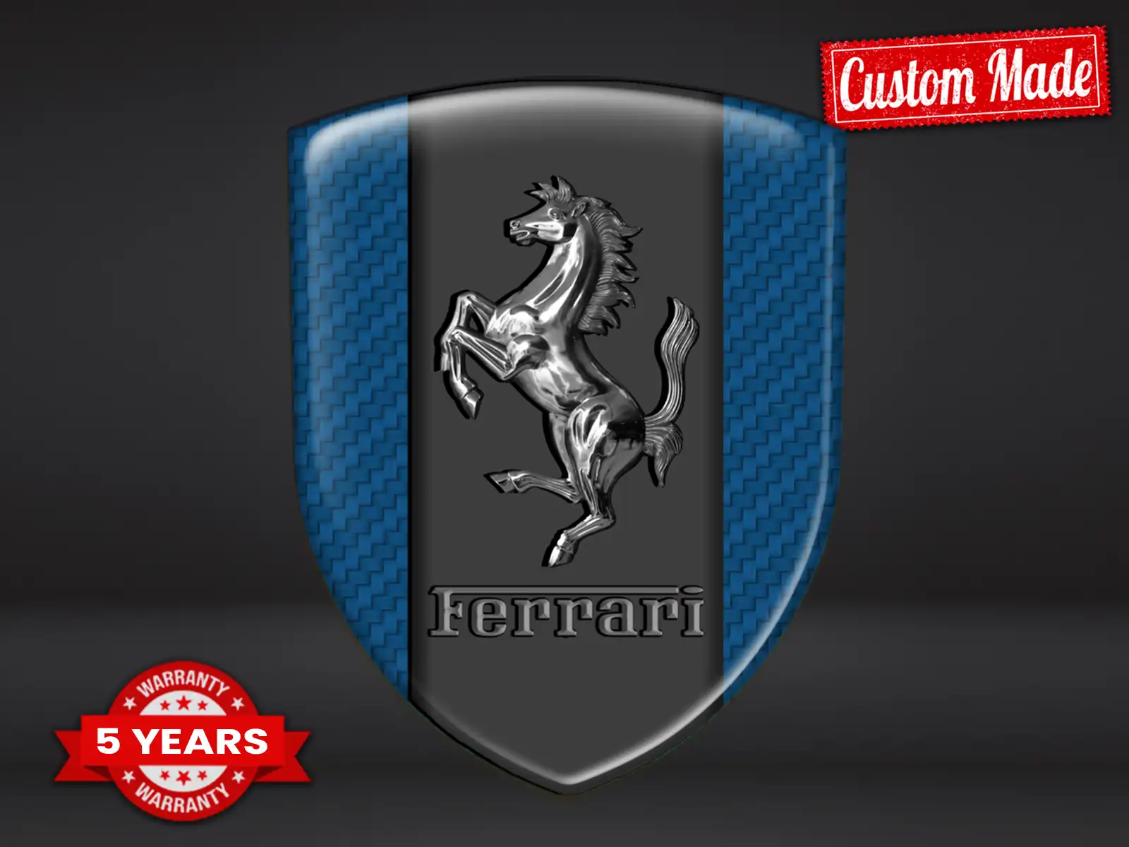 Ferrari Autoemblem Hochwertig Professionell Anpassbar